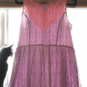 Springtime Dress! Purple and orange ft my cat 💕